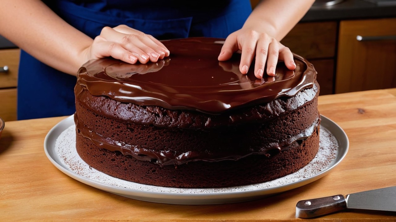 طريقة عمل الكيكة بالشوكولاتة