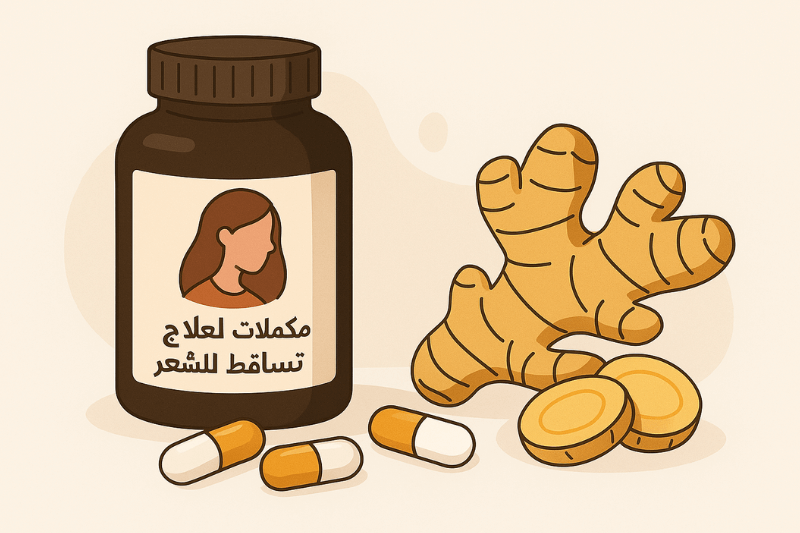 مكملات فعالة لعلاج تساقط الشعر إلى جانب فوائد الزنجبيل للشعر